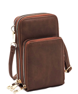 Fashion Crossbody Bag Cell Phone Purse AD081 BROWN